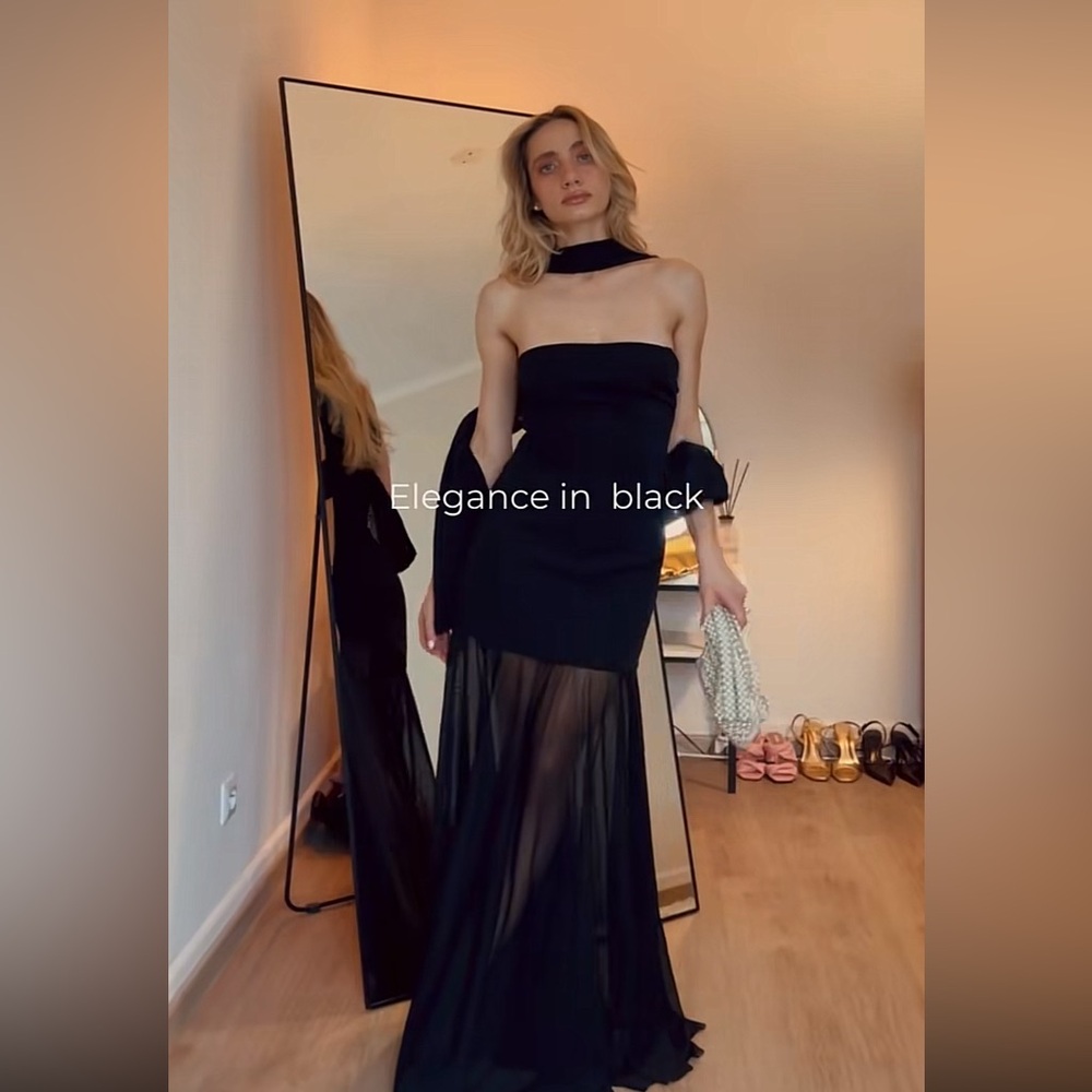 ZARA TRANSPARENT COMBINATION DRESS - Picture 3 of 16